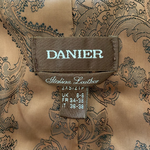 Chocolate Brown Danier Leather Jacket - Picture 2 of 3